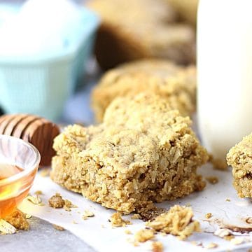 oatmeal breakfast bars on a counter