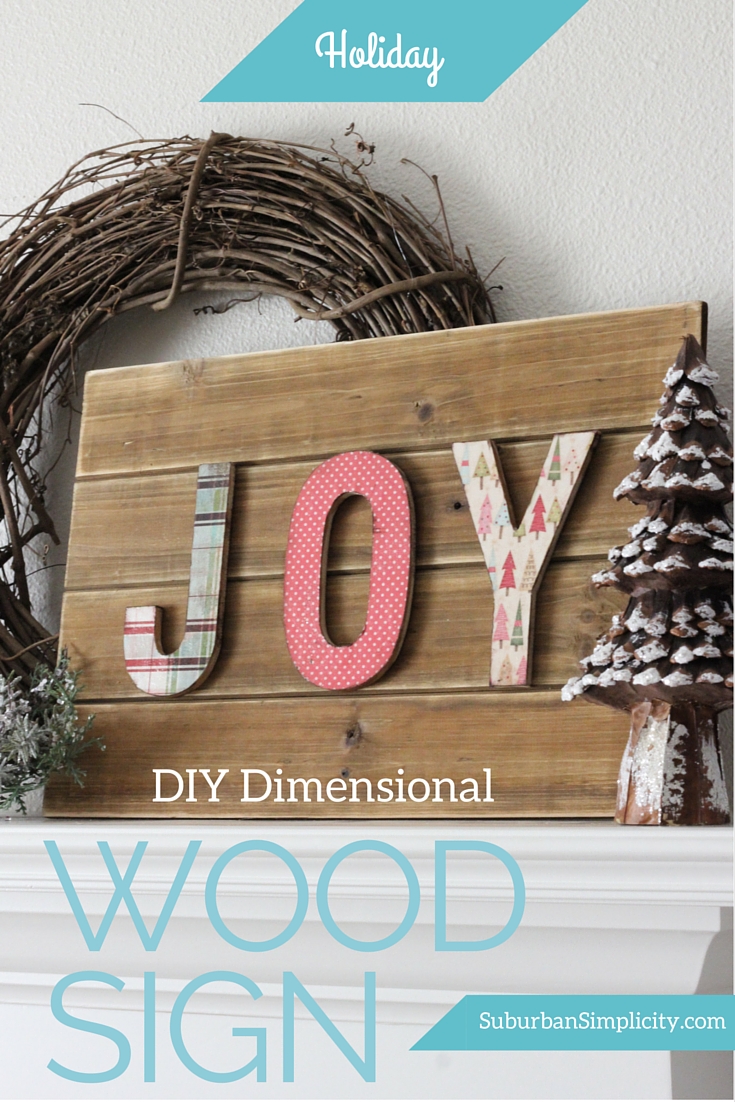 DIY Dimensional Holiday Wood Sign