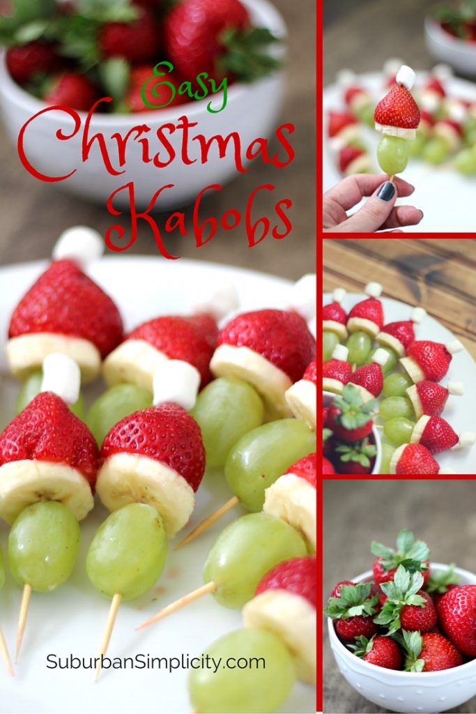 Easy Christmas Fruit Kabobs - Suburban Simplicity