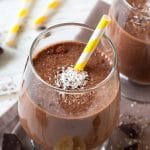 chocolate breakfast shake in a glass