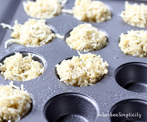 Quinoa Pizza Bites in Pan