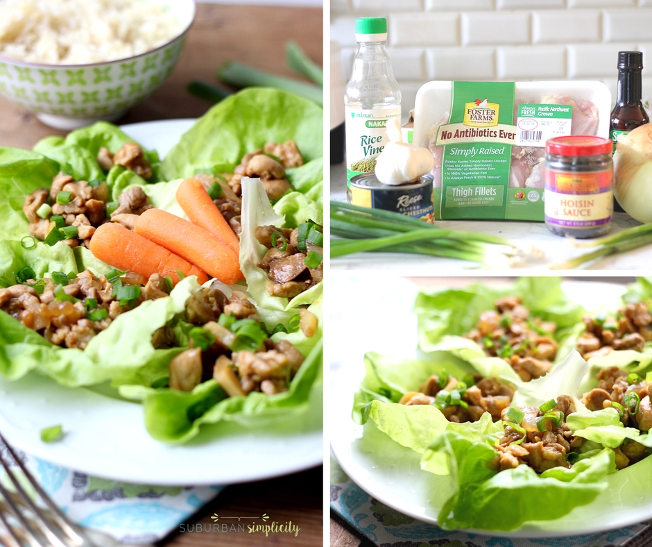 Chicken Lettuce Wraps are a healthy comfort food recipe the whole family will love! A dinner idea that can be on the table in less than 30 minutes! 