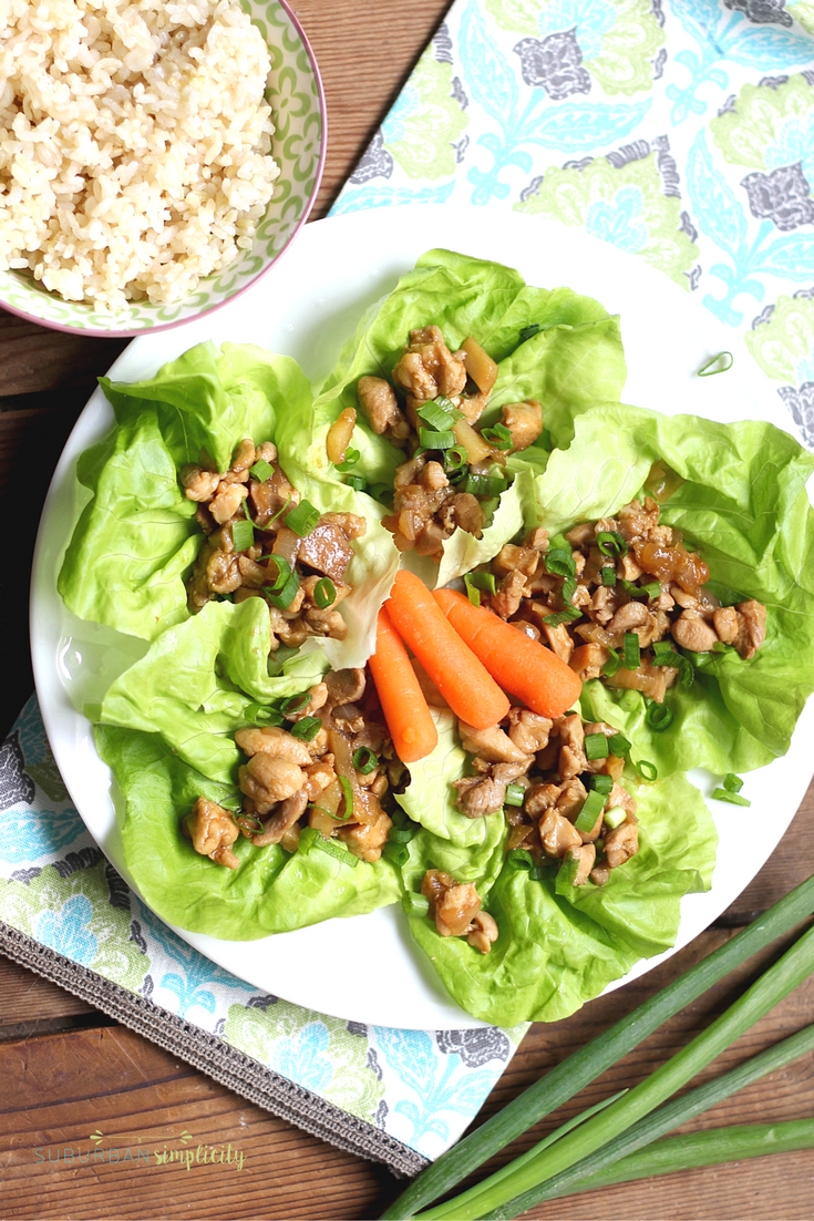 Chicken Lettuce Wraps are a healthy comfort food recipe the whole family will love! A dinner idea that's on the table in less than 30 minutes!