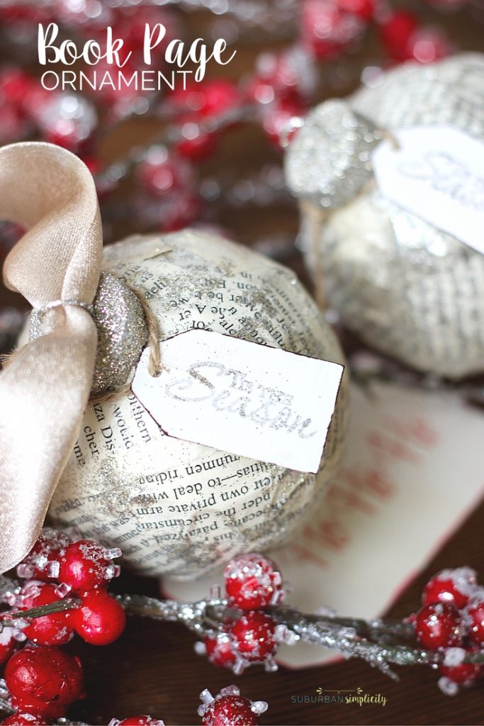 Making your own DIY Book Page Ornament is simple and fun. Use an old book to create a one-of-a-kind Christmas decoration your family will cherish year after year.