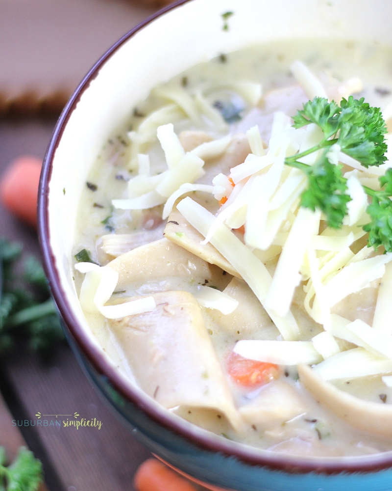 Grab a spoon and dig into this insanely good White Chicken Lasagna Soup. This satisfying one pot comfort food recipe is simple, flavorful and delicious!