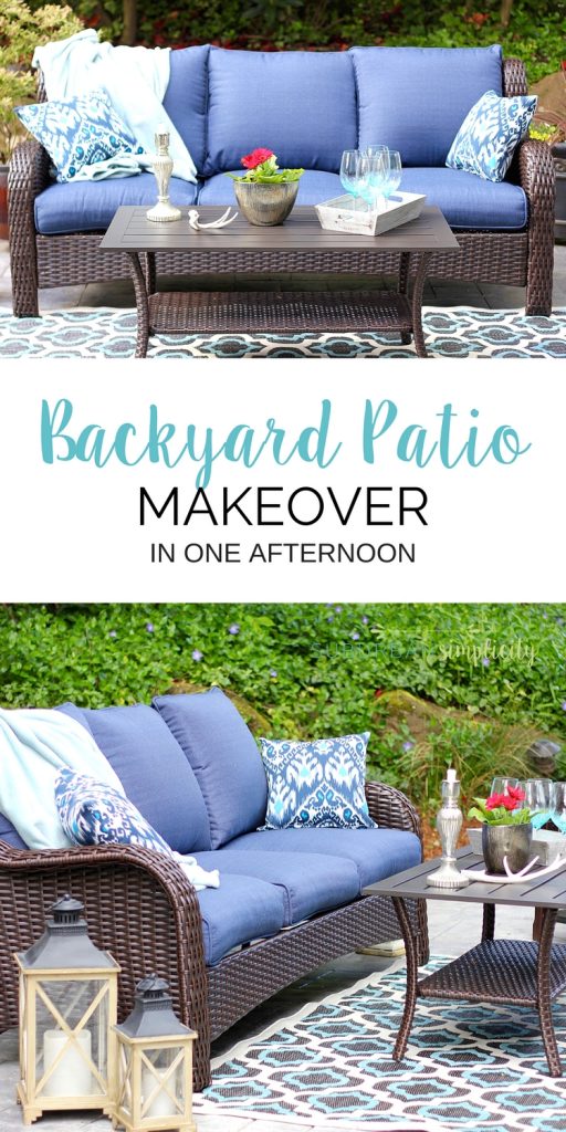 You can totally do a Backyard Patio Makeover in One Afternoon! Update and refresh for a new outdoor living space.