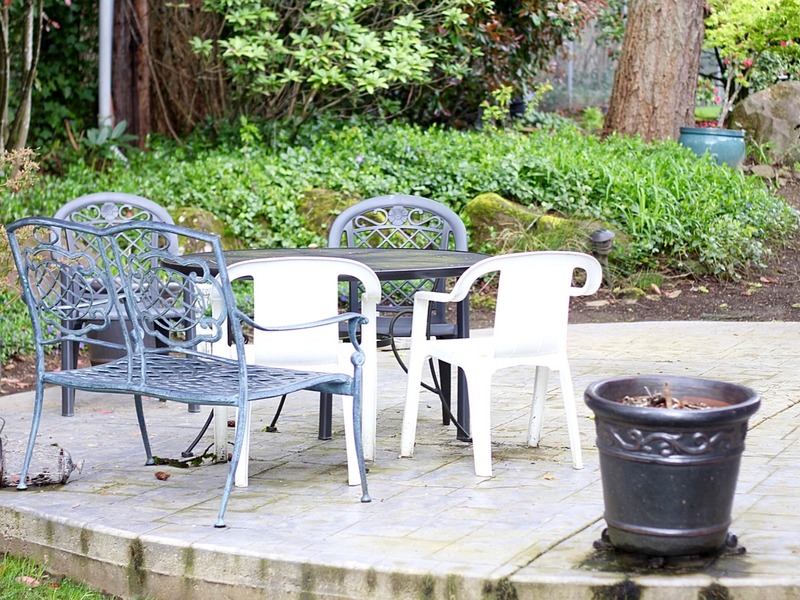 Backyard Patio Makeover before