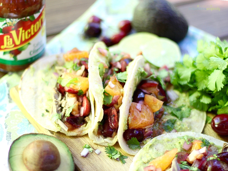 Duck Tacos with Cherry Orange Salsa is a flavorful summer recipe that'll wow your tastebuds. Sweet cherries, tart citrus, avocado, onions and chiles make the dish come alive!