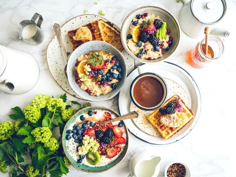 healthy food on a table