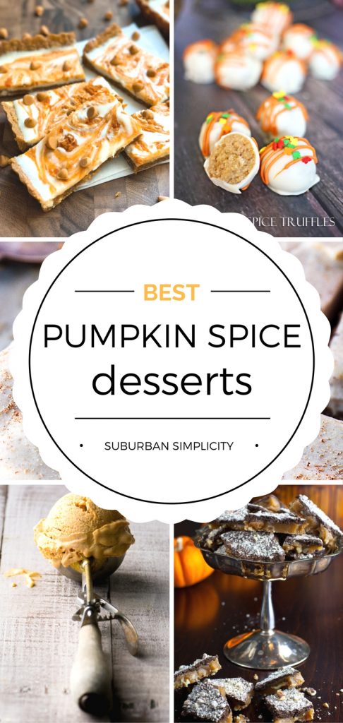 This time of year calls for Pumpkin Spice Desserts.  Whether they be cheesecake, brownies, or cake,  these pumpkin dessert recipe ideas are the best! #pumpkindessertrecipes