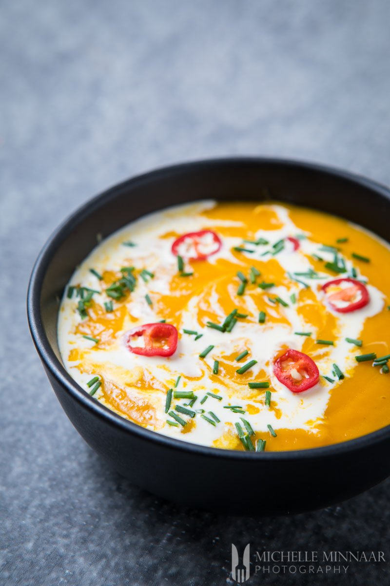 A bowl of crock pot Soup 