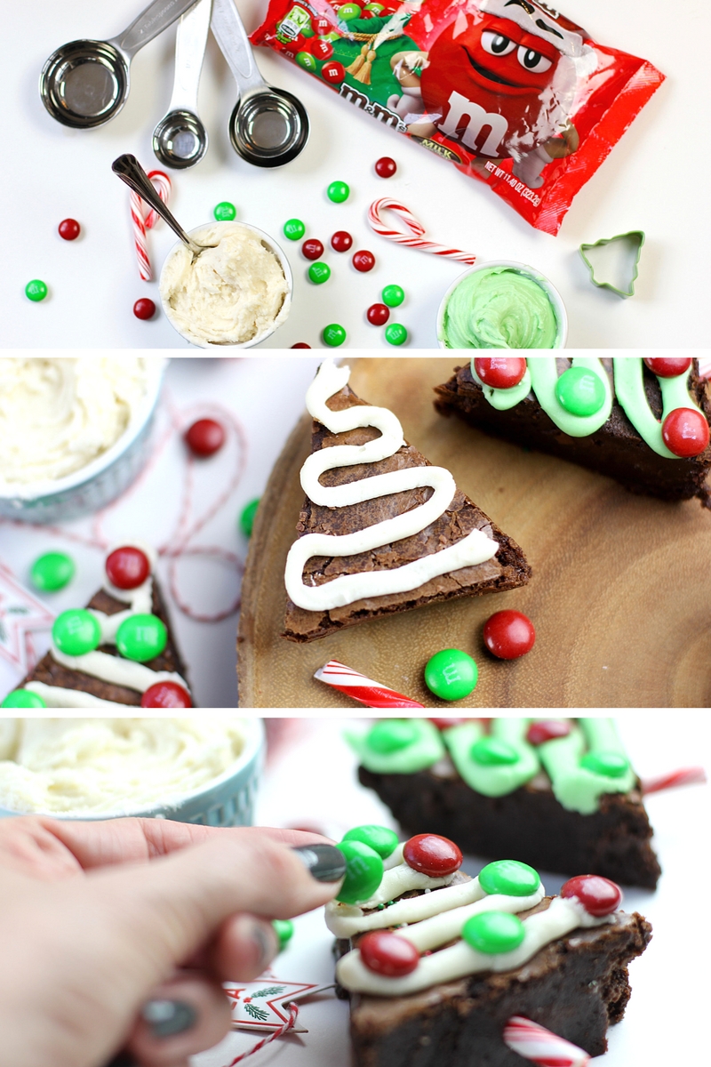 Brownie Christmas Tree being decorated