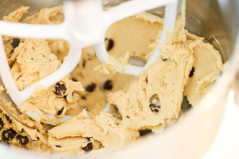 cookie batter in a bowl.