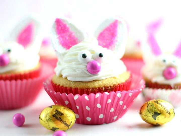 Bunny Cupcakes with a Surprise Inside - Suburban Simplicity