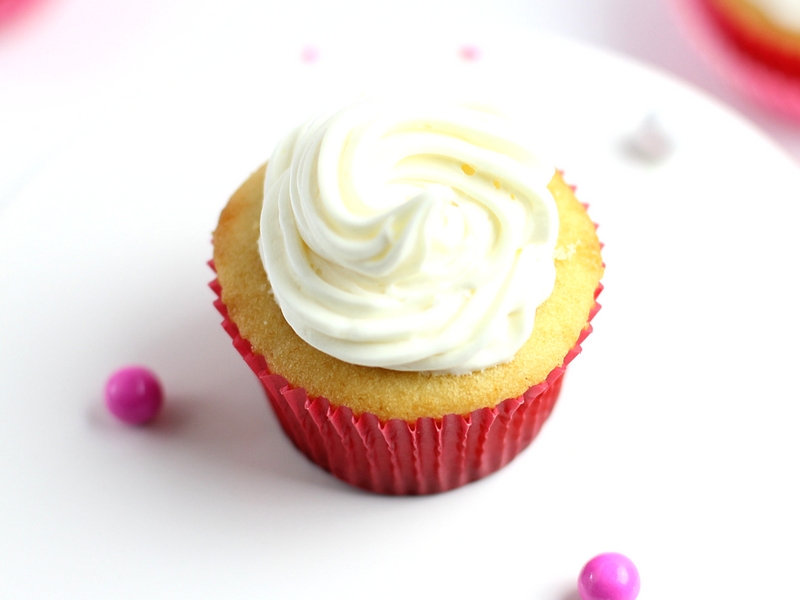 Vanilla Cupcakes with Vanilla Frosting