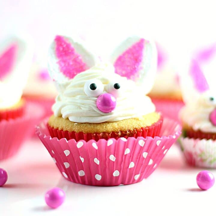 Bunny Cupcakes with a Surprise Inside - Suburban Simplicity