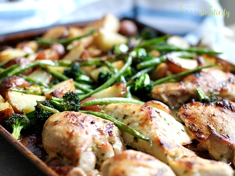 Roasted Chicken and Vegetable on one pan.