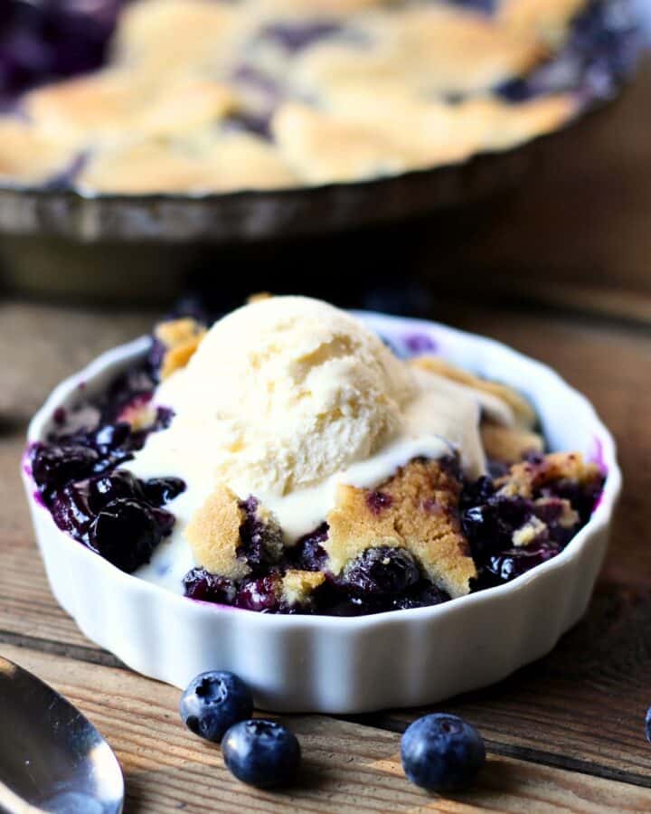 Easy Blueberry Cobbler Recipe with Cookie Dough Crust - Suburban Simplicity