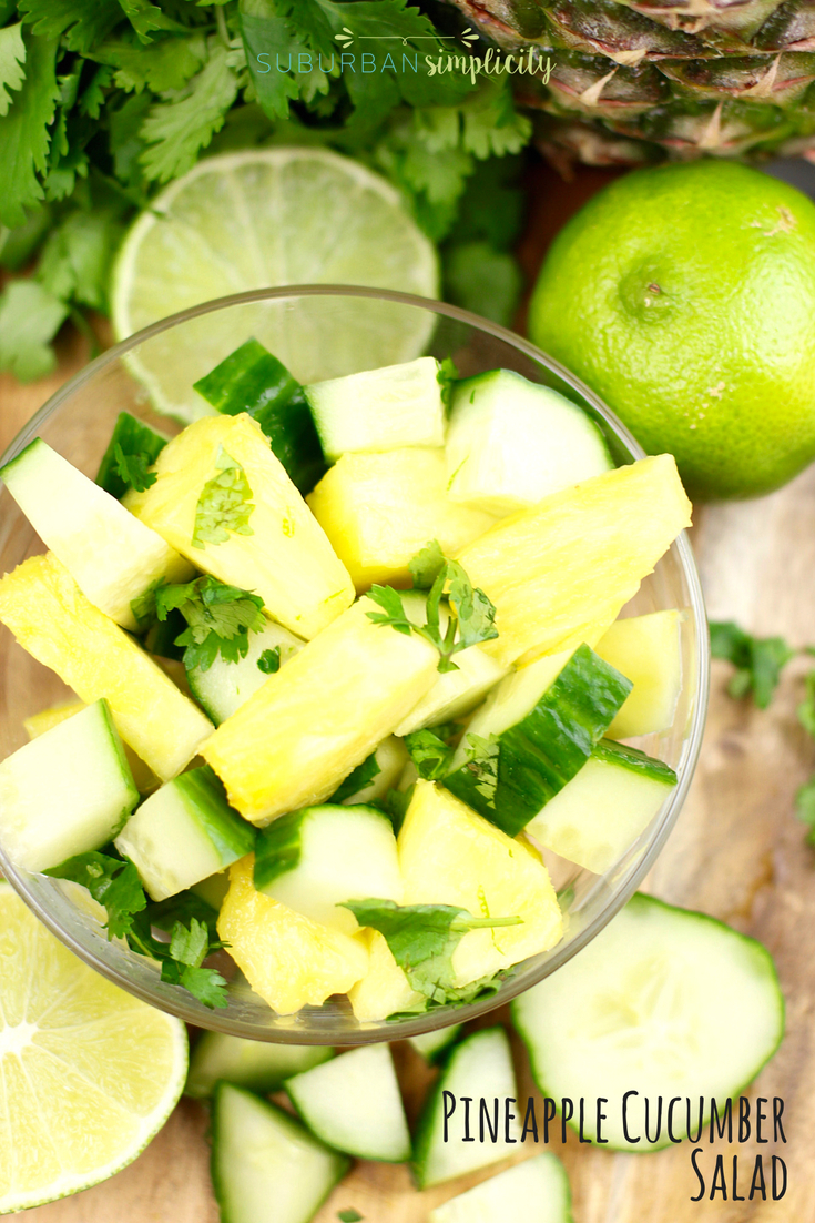 Pineapple Cucumber Salad Recipe in a bowl.