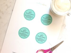 Peppermint Sugar Scrub with Free Printable Labels - Suburban Simplicity