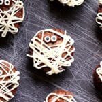 Brownie mummies for halloween.