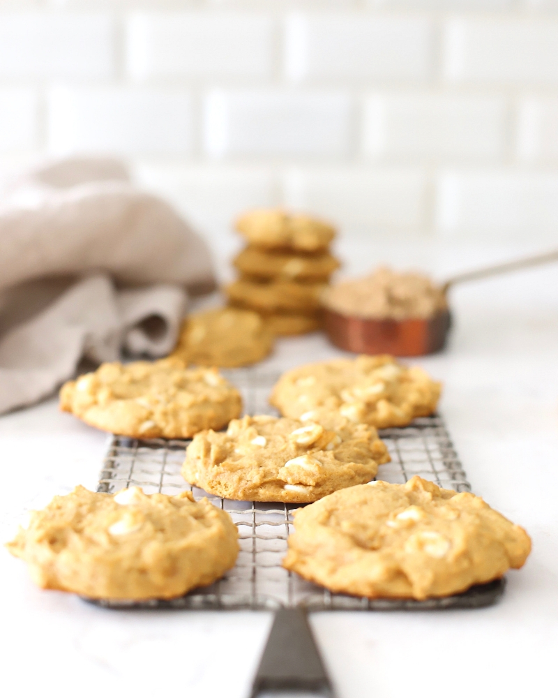 These Pumpkin Spice Cookies are perfect for fall. A pumpkin cookie recipe that's almost impossible to not eat warm from the oven!