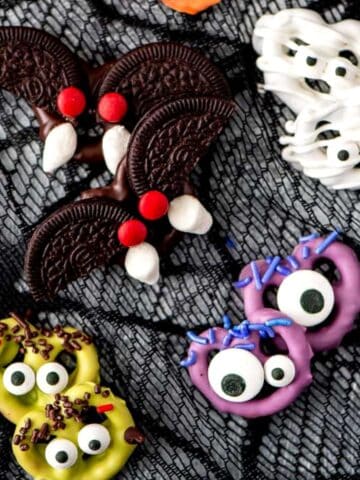 Easy Halloween Treats with candy eyeballs.