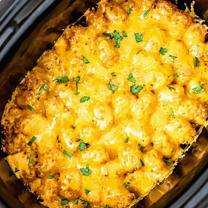 Crock Pot Tater Tot Casserole - Suburban Simplicity