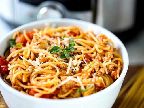 Instant Pot Spaghetti with Ground Beef - Suburban Simplicity