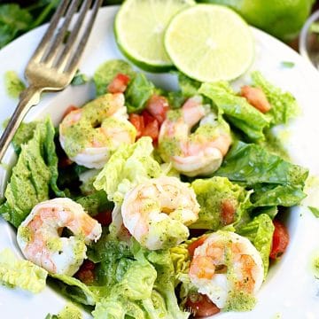 shrimp salad in a bowl