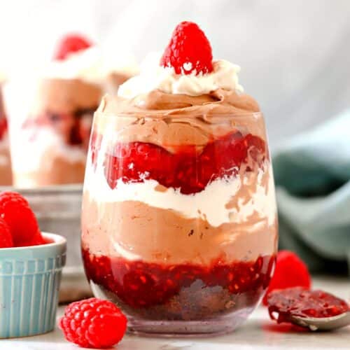 Raspberry Chocolate Mousse Trifle Recipe - Suburban Simplicity