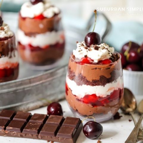 Easy Chocolate Cherry Trifle - Suburban Simplicity