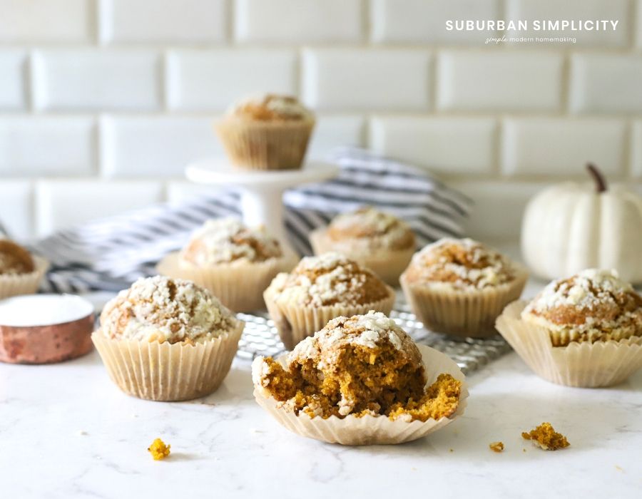 Pumpkin Spice Muffin in paper liner