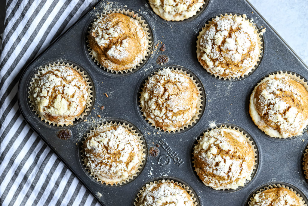 fresh baked pumpkin muffins