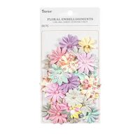  Floral Embellishments: 1.5 inches, 36 Pack