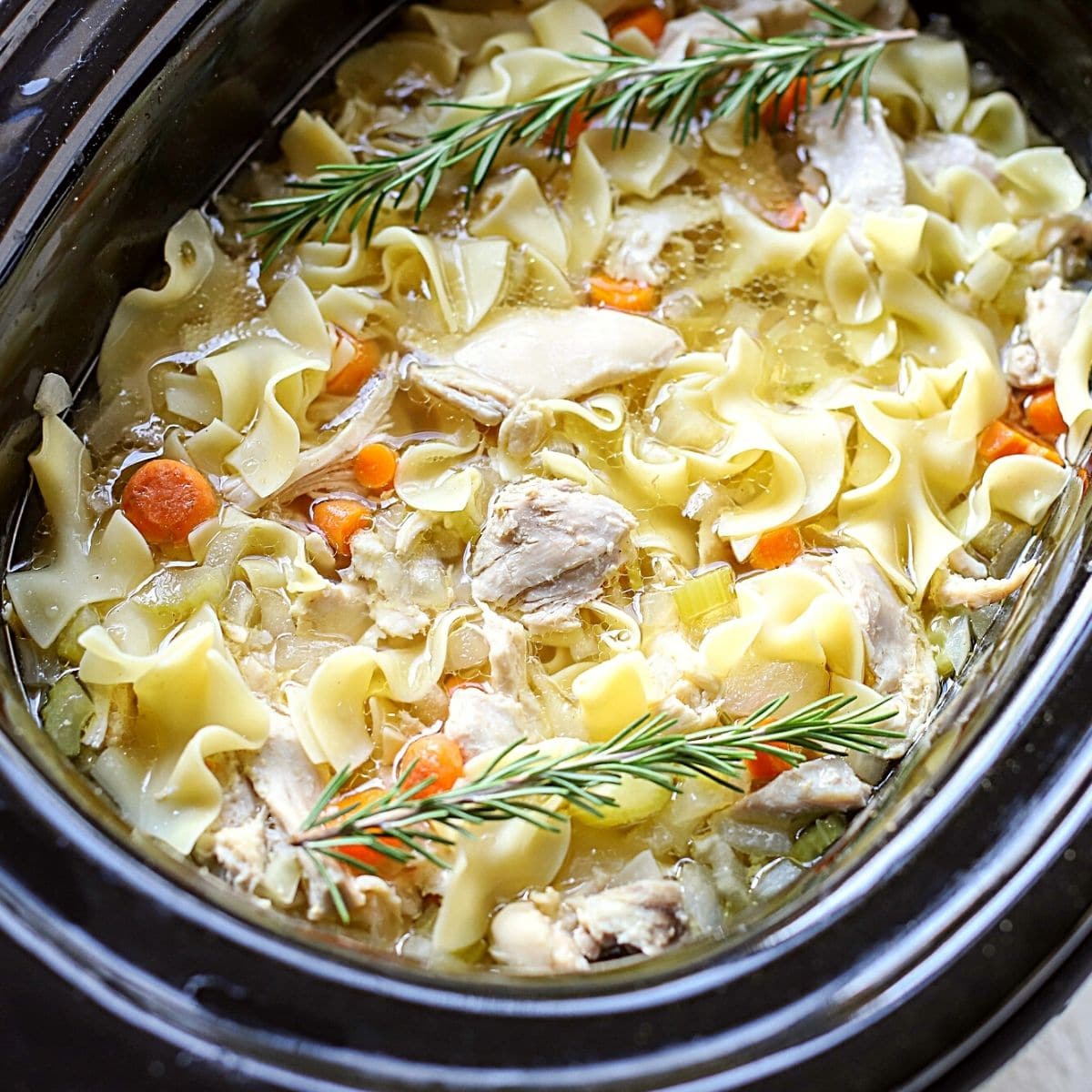 Chicken noodle soup store crock pot