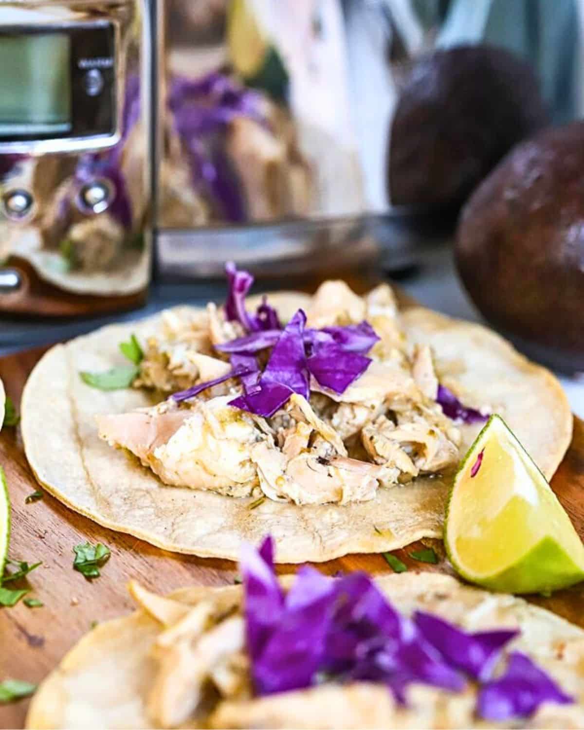 Slow cooked chicken with Mexican seasoning.