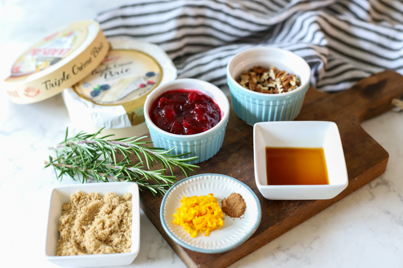 Ingredients for Baked Cranberry Brie