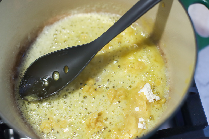 butter and flour to make the base of cheese sauce