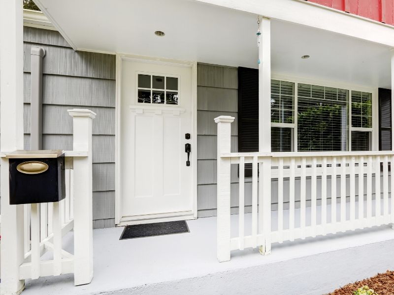 Clean white door