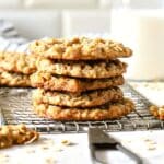 Stack of 5 butterscotch cookies.