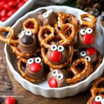 Rolo Pretzel Reindeer in a bowl