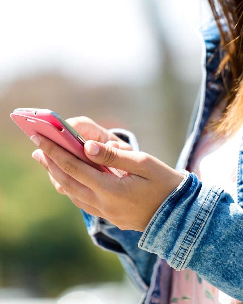 girl on her phone