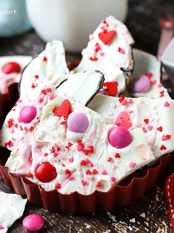 Valentine's Day Bark is a red dish