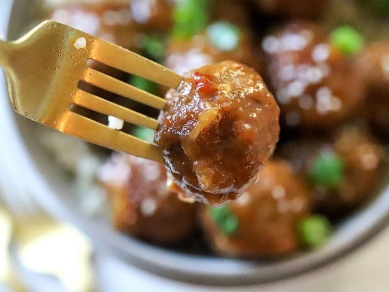 Easy Slow Cooker Teriyaki Meatballs - Suburban Simplicity