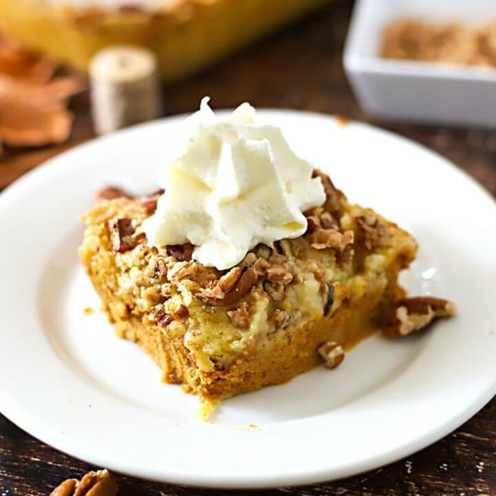 Easy Pumpkin Crunch Cake (Best Recipe) - Suburban Simplicity