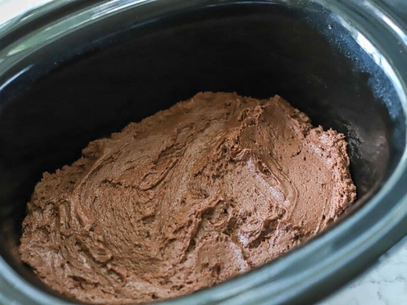 lava cake batter in crock pot