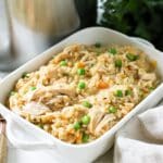 Chicken and rice cooked in the instant pot.