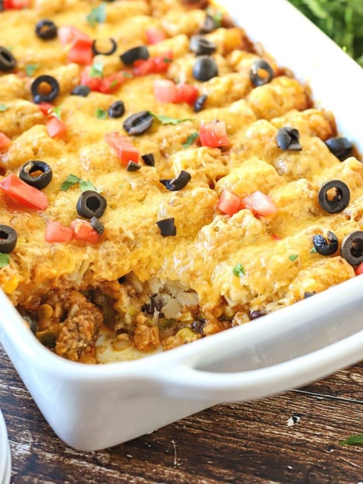 Tater Tot Casserole Freezer Meal - Suburban Simplicity