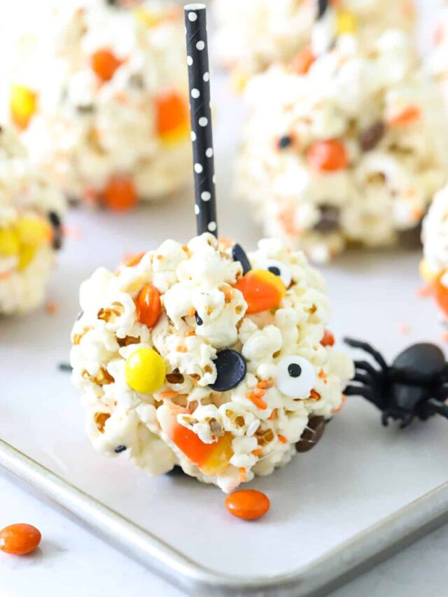 Easy Halloween Popcorn Balls - Suburban Simplicity